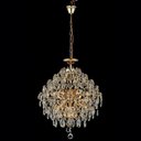 Ver imagem 2 de Lustre Pendente Cristal Bivolt Ø42cm Metal Dourado 6xe14 - Sindora Iluminação Dcd00413