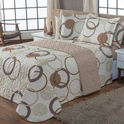 Enxoval Percal 180 fios Casal Padrão 7 Peças - Caqui - 1