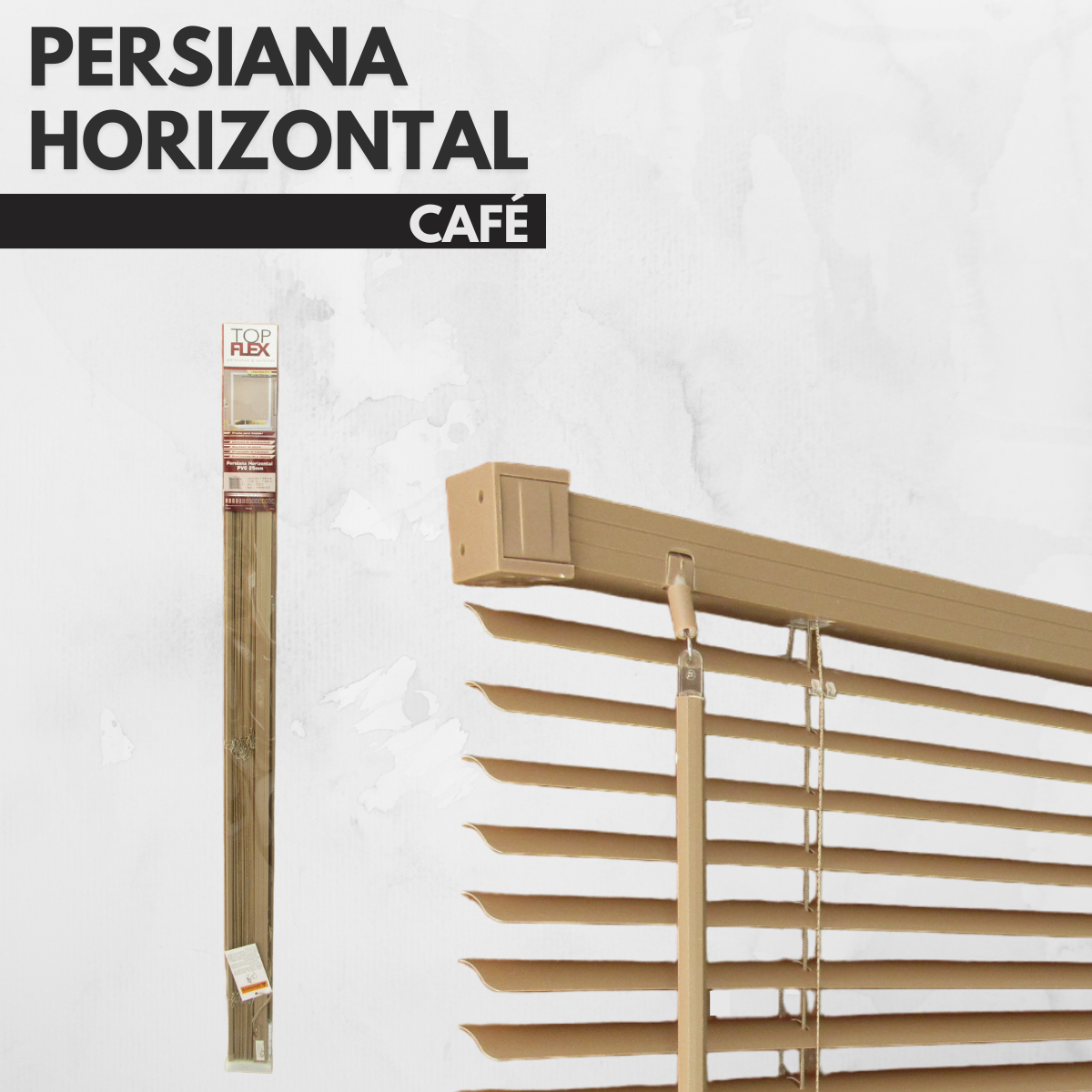 Persiana Horizontal Pvc 25mm Block 100larg X 160alt Café - 5