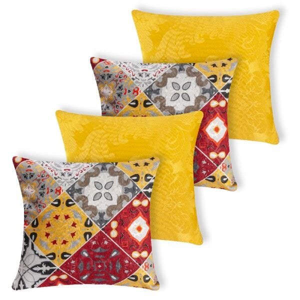 Kit 4 capas de Almofada Jacquard - 3546 - 1