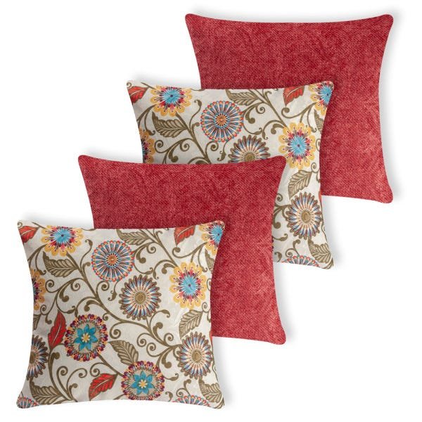 Kit 4 capas de Almofada Jacquard - 0641 - 1