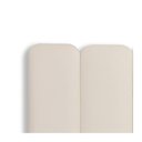 Ver imagem 2 de Cabeceira Solteiro Kit 5 Placas Modelo Arredondada - Courino Marfim / Off White