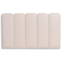 Ver imagem 3 de Cabeceira Solteiro Kit 5 Placas Modelo Arredondada - Courino Marfim / Off White