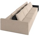 Ver imagem 7 de Sofá Ilha Modular para Sala 392cm com Puff Dublin K01 Linho Bege e Sintético Preto - Lyam Decor