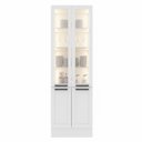 Ver imagem 7 de Cristaleira Sala de Jantar com Vidro 4 Portas e Iluminação LED 70cm TM4318 MDF Grazi Branco