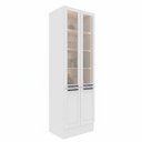 Ver imagem 2 de Cristaleira Sala de Jantar com Vidro 4 Portas e Iluminação LED 70cm TM4318 MDF Grazi Branco