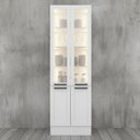 Ver imagem 5 de Cristaleira Sala de Jantar com Vidro 4 Portas e Iluminação LED 70cm TM4318 MDF Grazi Branco