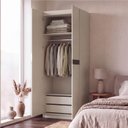 Ver imagem 2 de Guarda Roupa Planejado 2 Portas Corino e 2 Gavetas Hera CabeCasa MadeiraOriginals Off White