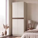 Ver imagem 1 de Guarda Roupa Planejado 2 Portas Corino e 2 Gavetas Hera CabeCasa MadeiraOriginals Off White