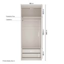 Ver imagem 4 de Guarda Roupa Planejado 2 Portas Corino e 2 Gavetas Hera CabeCasa MadeiraOriginals Off White