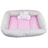 Ninho Redutor de Berço 2 peças Chevron Rosa - 1
