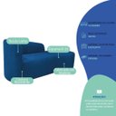 Ver imagem 4 de Kit Divã Recamier Orgânico França 220cm Lado Direito e 2 Poltronas Amore Linho