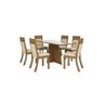 Conjunto de Mesa de Jantar Samy com 6 Cadeiras Roma Imbuia e Off White - 2
