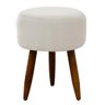 Puff Decorativo Redondo Pé Palito Herrero Cores Cor:nude Areia - 2