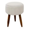 Puff Decorativo Redondo Pé Palito Herrero Cores Cor:nude Areia - 1