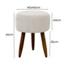 Puff Decorativo Redondo Pé Palito Herrero Cores Cor:nude Areia - 4
