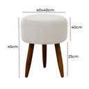 Ver imagem 4 de Puff Decorativo Redondo Pé Palito Herrero Cores Cor:nude Areia