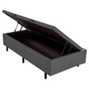Ver imagem 3 de Cama Box Baú Solteiro Cinza Suede 42x88x188