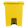 Cesto Plástico Quadrado Com Pedal Plástico 30l:Amarelo - 1