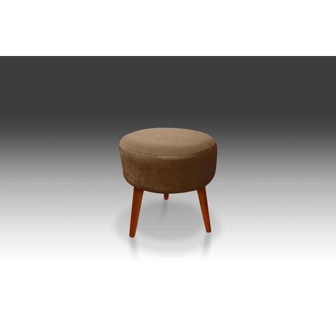 Puff Redondo Dany Suede Capuccino - Pandora Decor