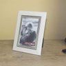 Porta Retrato 20x30cm Creme Com Detalhe Prata Presente - 2