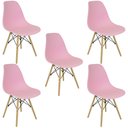 Ver imagem 3 de Kit 5 Cadeiras Charles Eames Eiffel Wood Design Branca Preta Cinza Outras