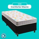 Ver imagem 4 de Conjunto Cama Box Preto Solteiro Simples + Colchão D20 D20 Inducol