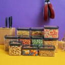 Ver imagem 5 de Kit 10 Potes de Acrílico com Tampa Herméticos Quadrado - Tüd