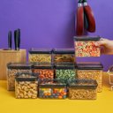 Ver imagem 6 de Kit 10 Potes de Acrílico com Tampa Herméticos Quadrado - Tüd