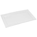 Ver imagem 1 de 12 Travessas Rasa Melamina Branca 35x20cm Bandeja Servir Lanchonete Restaurante Buffet