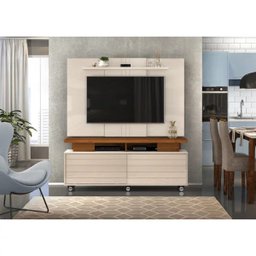 Rack Abu Dabi Creme Telha com Painel Hebe Creme Dj Moveis - 6