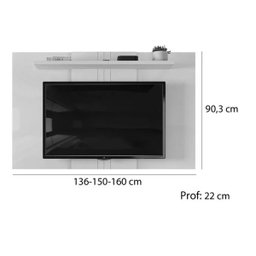 Rack Abu Dabi Creme Areia com Painel Hebe Areia Dj Moveis - 6