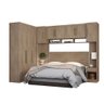 Quarto Modulado Paris de Casal Nogal Guarda Roupa c/ Painel Cabeceira - Mercado dos Móveis - 1