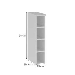 Módulo Aéreo Garrafeiro 100% MDF Kali Premium 3043.0 Branco Nicioli - 2
