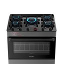Ver imagem 4 de Fogão a Gás Mesa de Vidro Forno 84l Esmaltec Ideal Top Glass Titanium 5 Bocas Bivolt