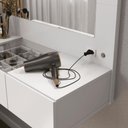 Ver imagem 5 de Penteadeira Camarim Lux Lux Suspensa Sofia 3 Gavetas C/ Led Branco