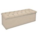 Ver imagem 1 de Recamier de Quarto Queen Size Lotus Suede Bege Simbal