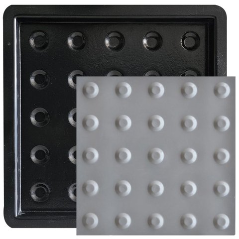 Forma Piso Tátil Alerta Abs 3d Concreto