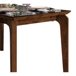 Mesa de Jantar Retangular Dalia 140x90 Trufa Preto Dj Móveis - 2