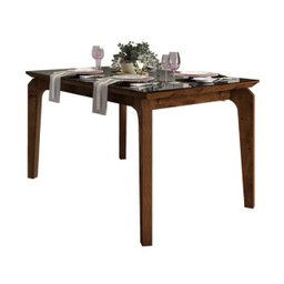 Mesa de Jantar Retangular Dalia 140x90 Trufa Preto Dj Móveis - 1