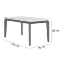 Ver imagem 3 de Mesa de Jantar Retangular Dalia 140x90 Telha Creme Dj Móveis