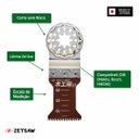 Ver imagem 2 de Lâmina de Serra Extra Fina Encaixe Universal Starlock Oscilante Multiferramenta Japonesa Zetsaw Mult