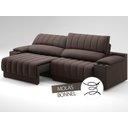 Ver imagem 6 de Sofá com Porta Copos Carregador USB Ret Rec Murano 2,50m Velosuede Chocolate - NETSOFAS