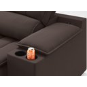 Ver imagem 7 de Sofá com Porta Copos Carregador USB Ret Rec Murano 2,50m Velosuede Chocolate - NETSOFAS