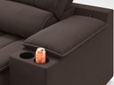 Ver imagem 7 de Sofá com Porta Copos Carregador USB Ret Rec Murano 2,50m Velosuede Chocolate - NETSOFAS