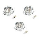 Ver imagem 1 de Kit 3 Spot Iluminação Cristal Embutido Sanca Ac661 + LED G9 3W Branco Frio