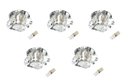 Ver imagem 1 de Kit 5 Spot Vidro Cristal K9 de Embutir Gesso Ac661 + LED G9 Branco Frio 3W