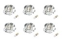 Ver imagem 1 de Kit 6 Spot Cristal K9 Embutir Gesso Decoração Sala Ac661 + LED 3W Branco Frio