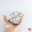 Ver imagem 5 de Kit 5 Spot Embutir Cristal 8cm Decoração Gesso Ac661 + LED Branco Quente 3W