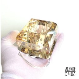 Kit 5 Spot Cristal Ambar Embutido Iluminação Gesso Sala Quarto Alz20 - 5